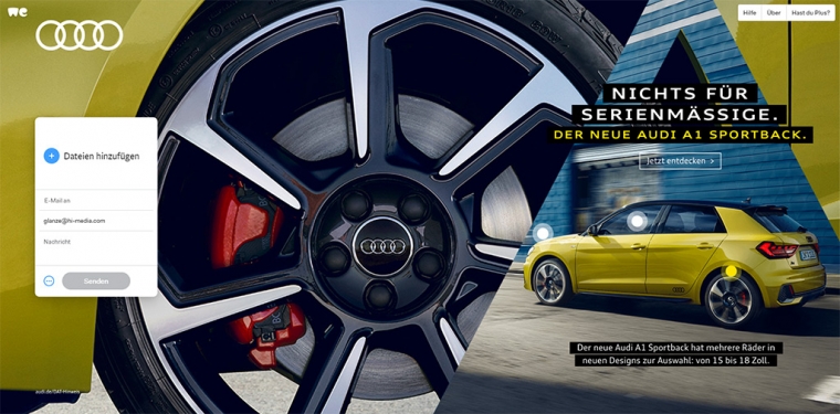 Audi auf WeTransfer